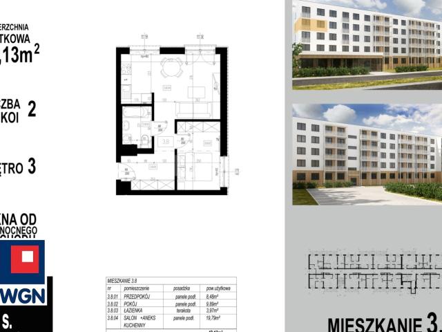 Mieszkanie sprzedam, Głogów, Wojska Polskiego, 42 m2, cena: 307 549 zł
