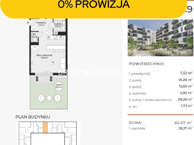 Mieszkanie sprzedam, Kraków, Rybitwy, Rybitwy, Tadeusza Śliwiaka, 65 m2, cena: 746 586 zł