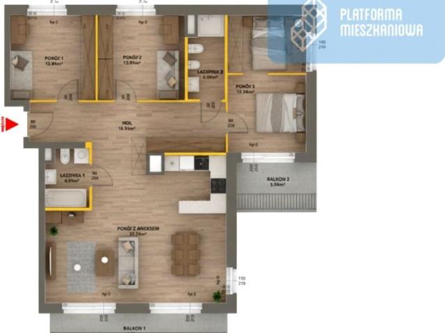 Mieszkanie 104 m², Warszawa