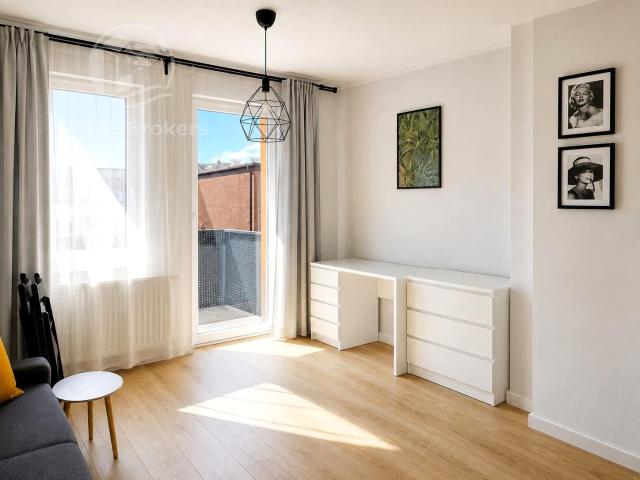 Mieszkanie 25 m² z aneksem kuchennym na wynajem ul. Brzoskwiniowa, Wrocław, Krzyki