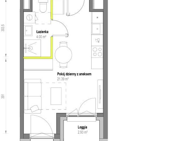 Mieszkanie 25,4m²
