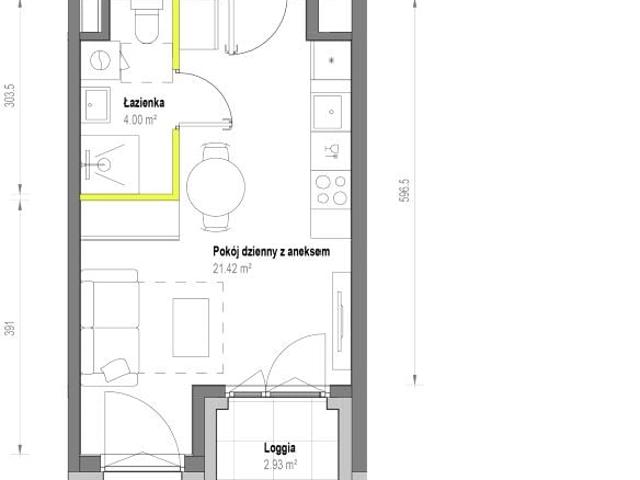 Mieszkanie 25,4m²