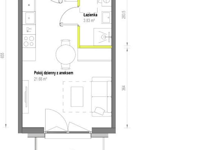Mieszkanie 25,5m²