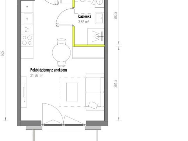Mieszkanie 25,5m²