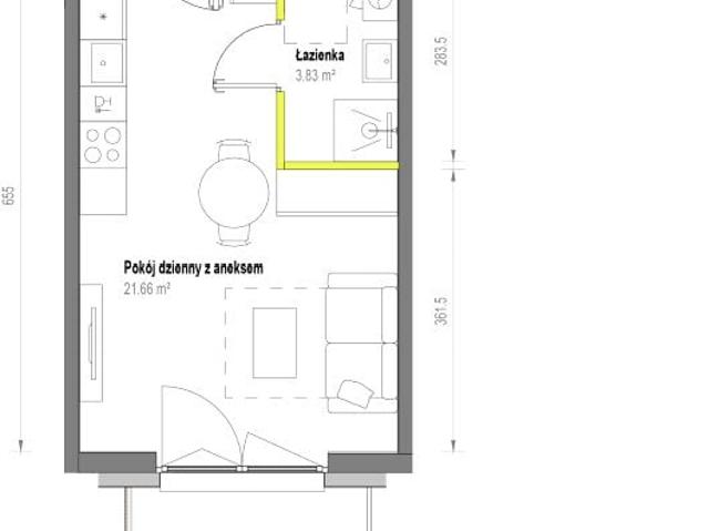 Mieszkanie 25,5m²