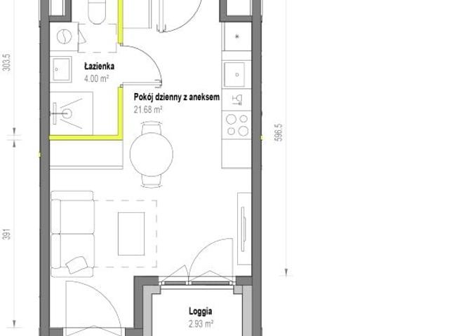 Mieszkanie 25,7m²