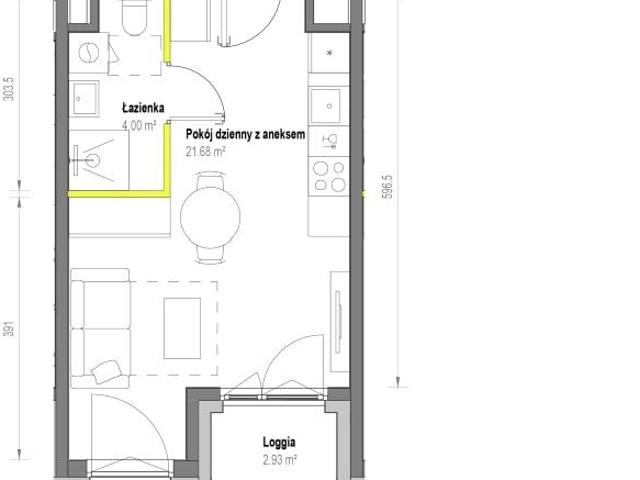 Mieszkanie 25,7m²