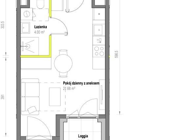 Mieszkanie 25,7m²