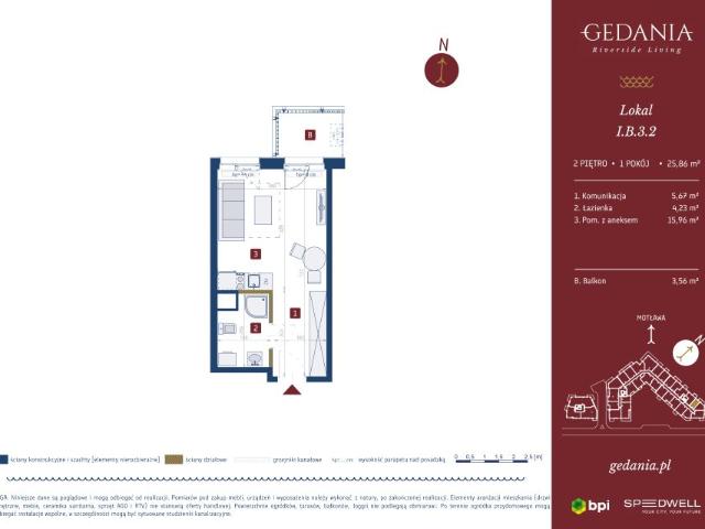 Mieszkanie 25,9m²