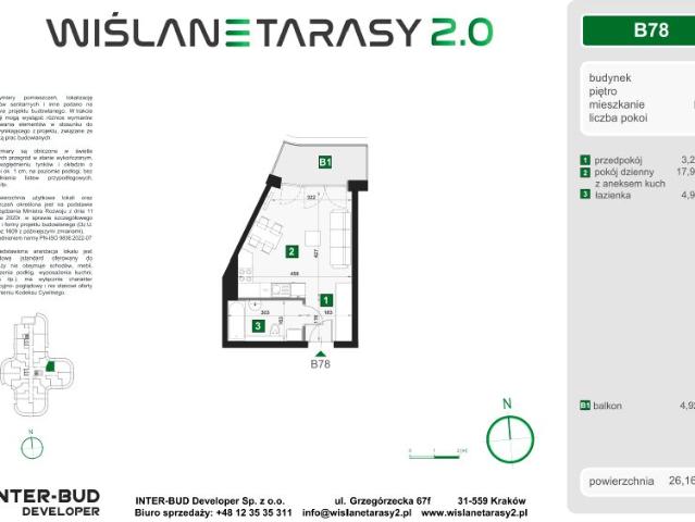 Mieszkanie 26,2m²