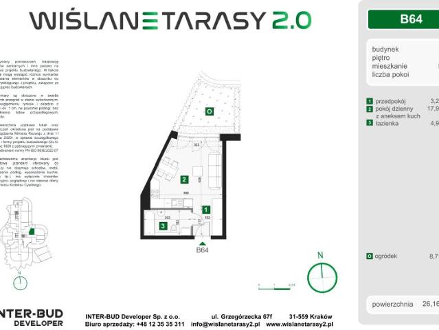 Mieszkanie 26,2m²