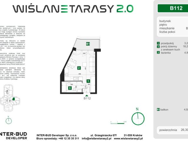 Mieszkanie 26,4m²