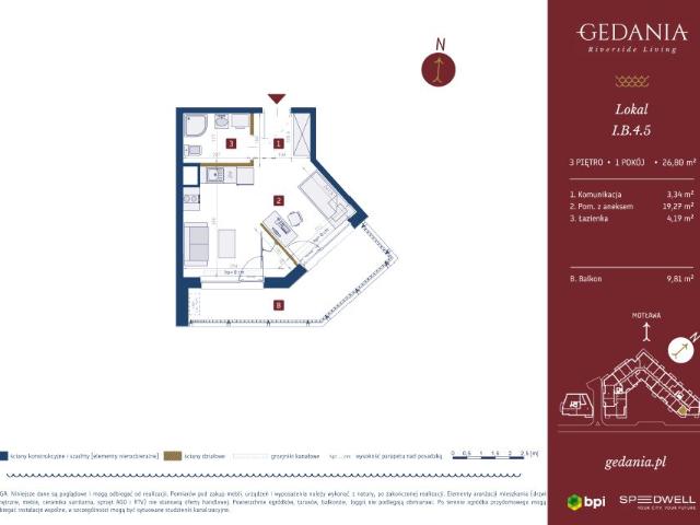 Mieszkanie 26,8m²