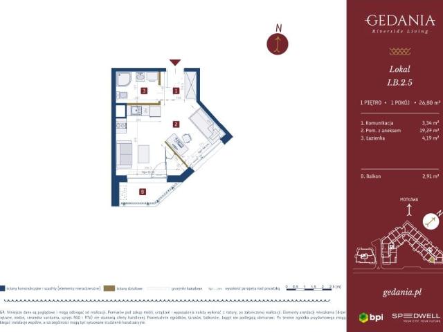 Mieszkanie 26,8m²
