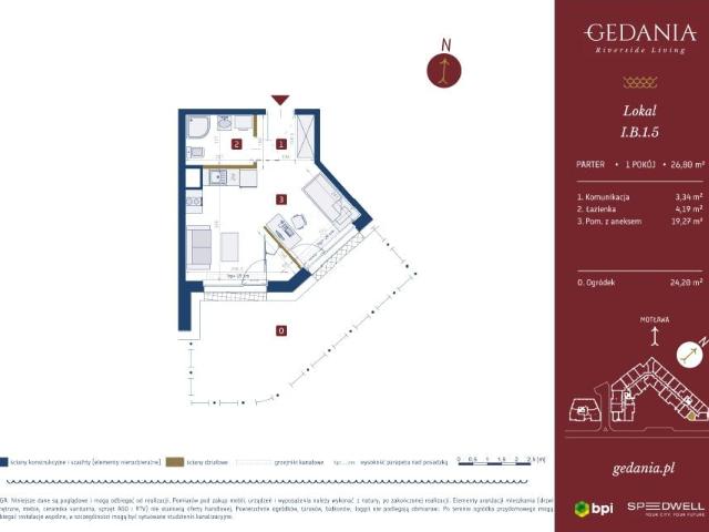 Mieszkanie 26,8m²