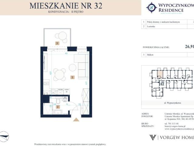 Mieszkanie 26,9m²