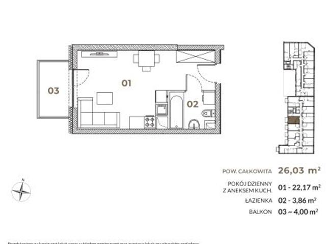 Mieszkanie 26m²