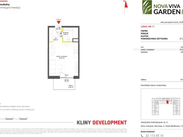 Mieszkanie 27,2m²