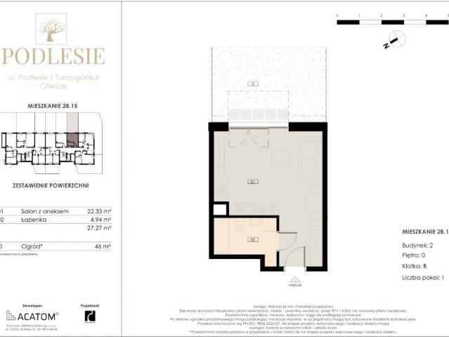 Mieszkanie 27,3m²