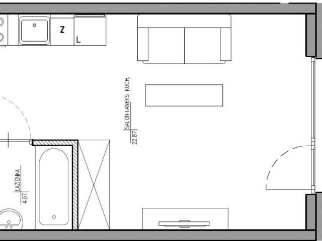 Mieszkanie 27,60 m², Warszawa