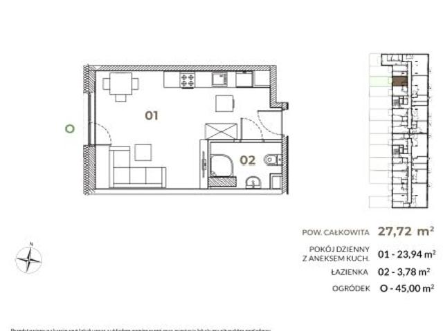 Mieszkanie 27,7m²
