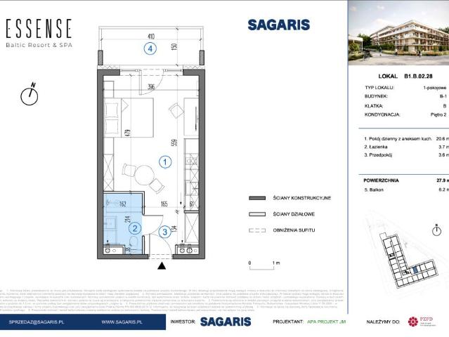 Mieszkanie 27,9m²