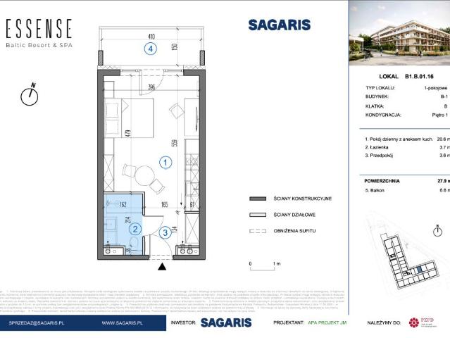 Mieszkanie 27,9m²