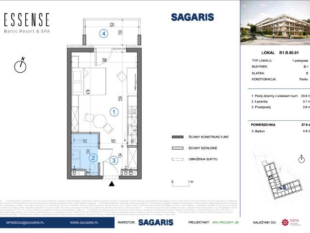 Mieszkanie 27,9m²