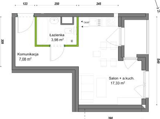 Mieszkanie 28,4m²