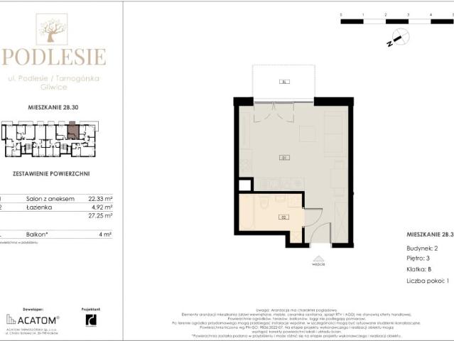Mieszkanie 28,6m²