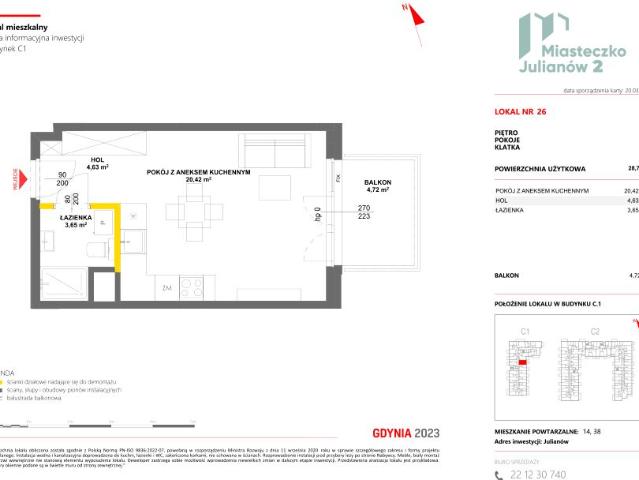 Mieszkanie 28,7m²
