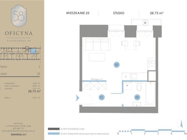Mieszkanie 28,7m²