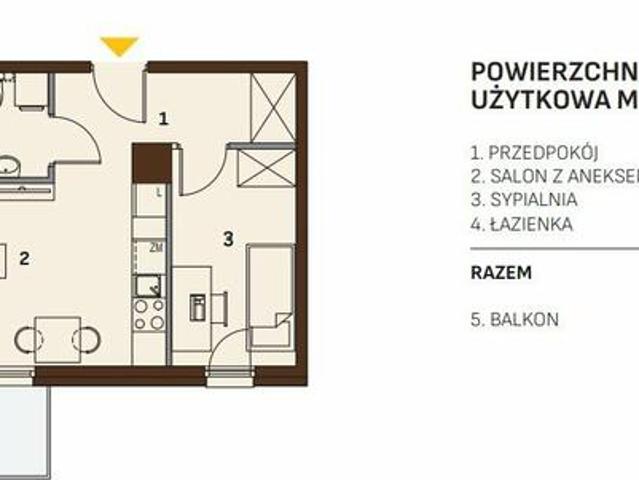 Mieszkanie | 2 pokoje | 34,36m2 | Garaż
