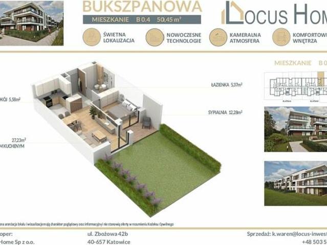 Mieszkanie 2 pokojowe Katowice ulica Bukszpanowa