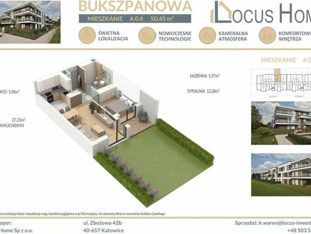 Mieszkanie 2 pokojowe Katowice ulica Bukszpanowa