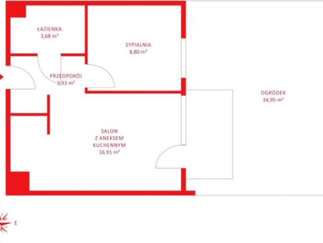 Mieszkanie 34,23 m², Straszyn