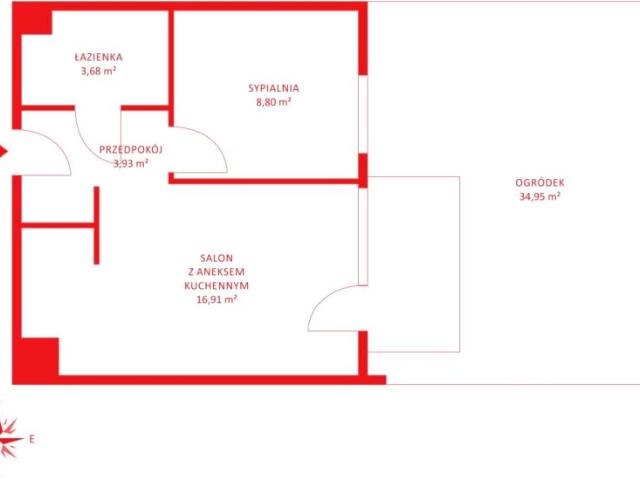 Mieszkanie 34,23 m², Straszyn