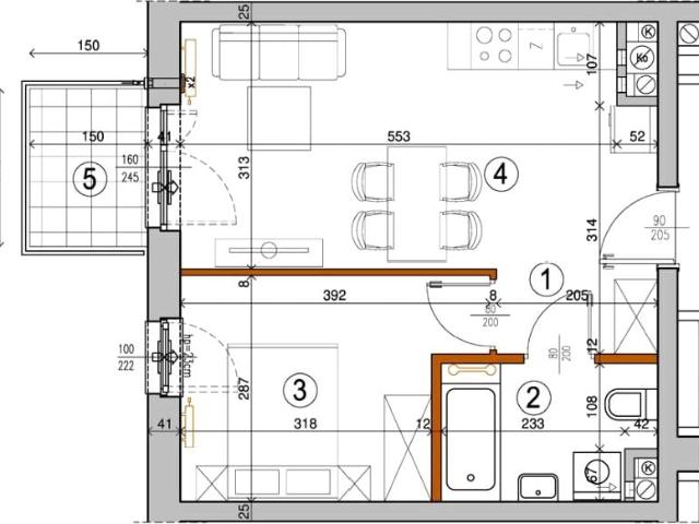 Mieszkanie 34,30 m², Ząbki