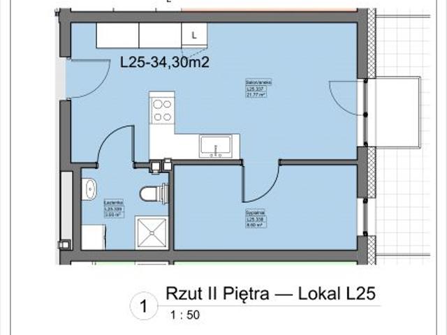 Mieszkanie 34,3m²