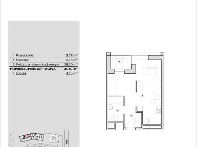 Mieszkanie 34,5m²