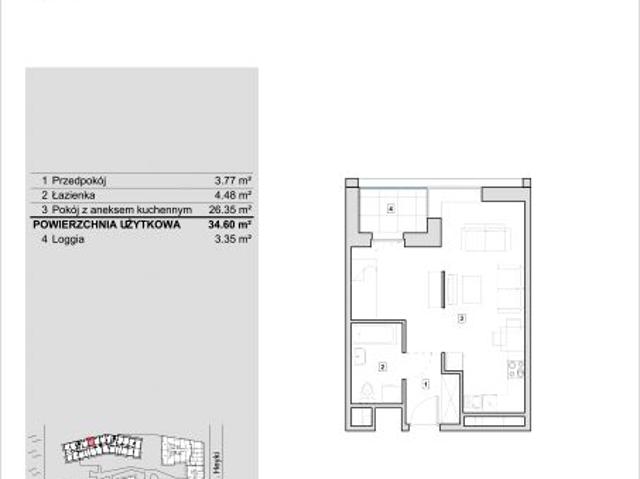 Mieszkanie 34,5m²
