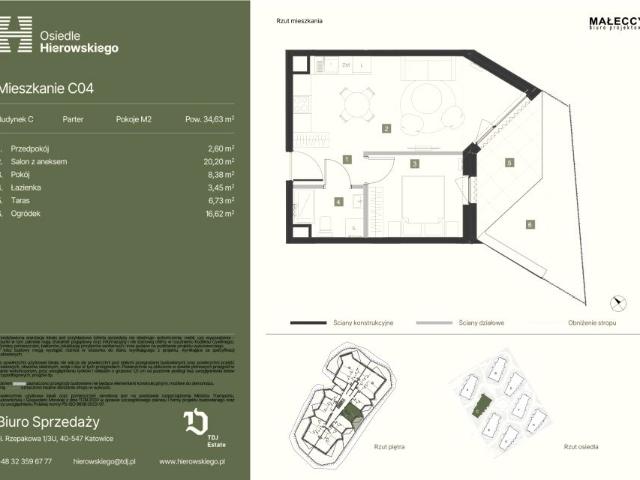 Mieszkanie 34,6m²