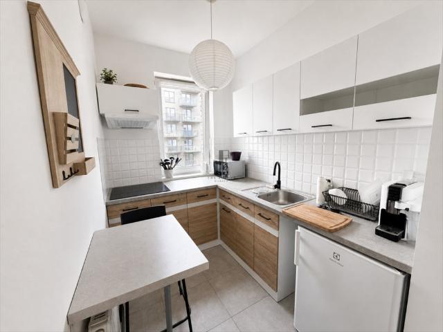 Mieszkanie 35 m² z dużym balkonem, garażem i zielonym patio