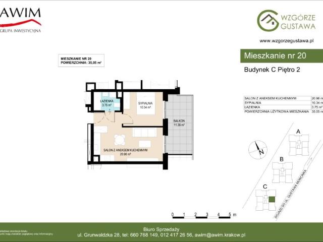 Mieszkanie 35,1m²