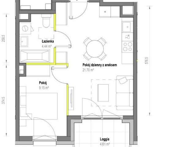 Mieszkanie 35,3m²