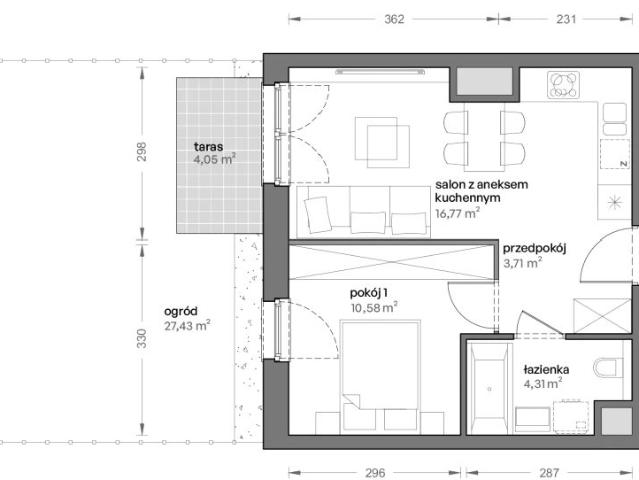 Mieszkanie 35,4m²