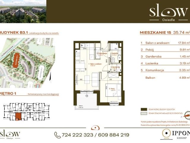 Mieszkanie 35,7m²