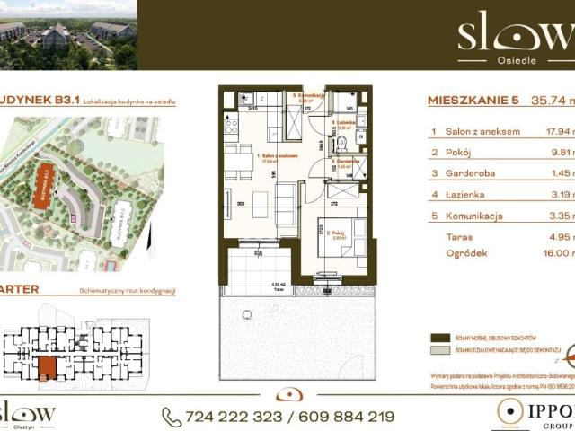 Mieszkanie 35,7m²