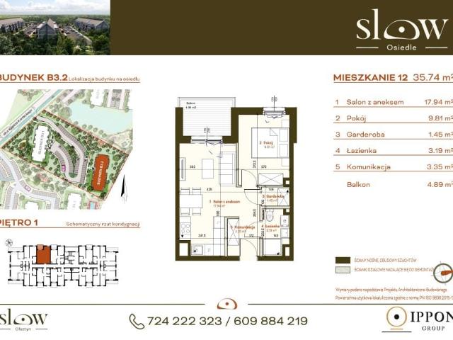 Mieszkanie 35,7m²
