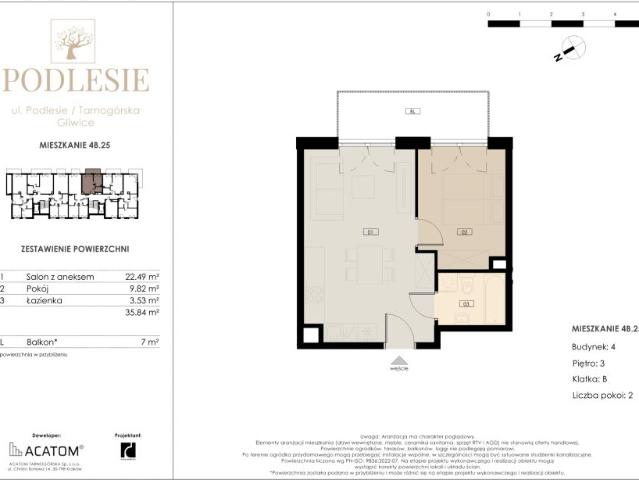 Mieszkanie 35,8m²